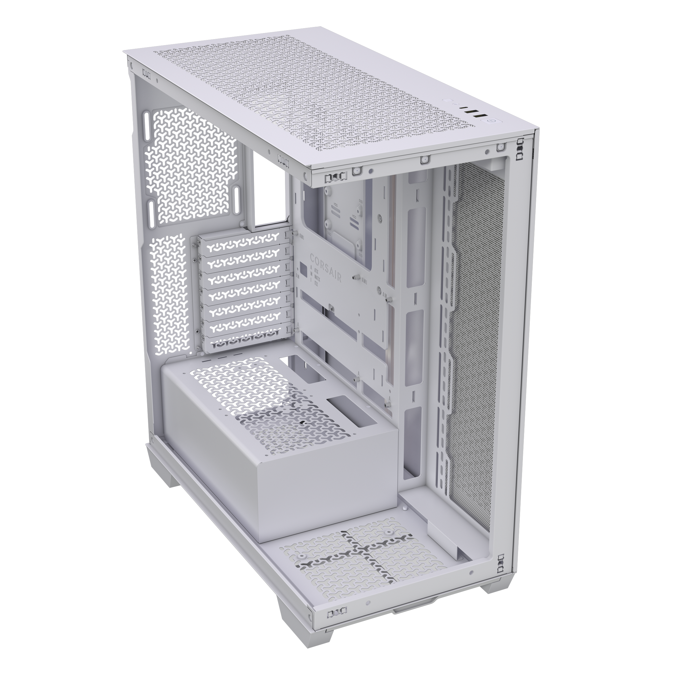 A large main feature product image of Corsair 3500X - Mid Tower Case (White)