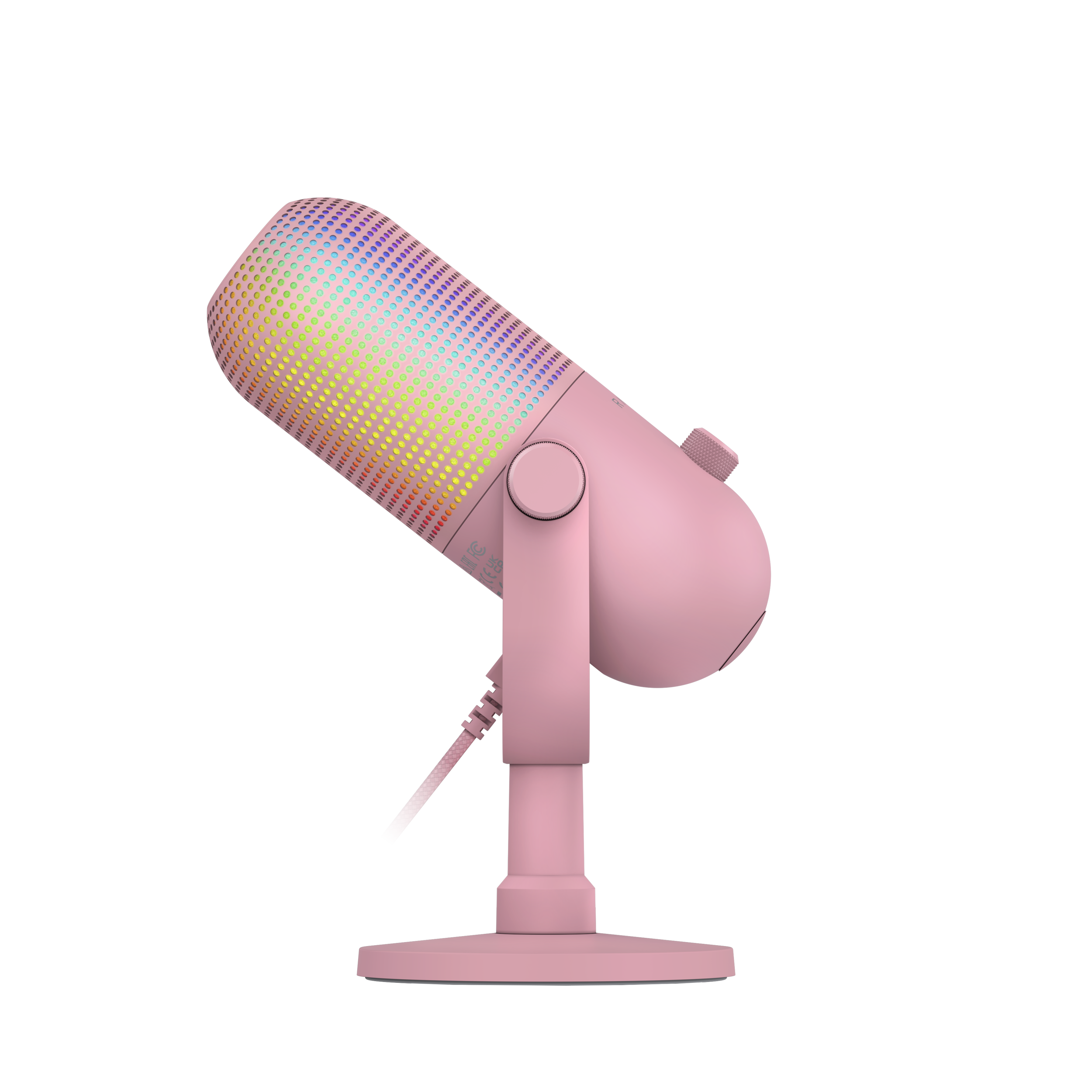 A large main feature product image of Razer Seiren V3 Chroma - RGB USB Microphone with Tap-to-Mute (Quartz Pink)