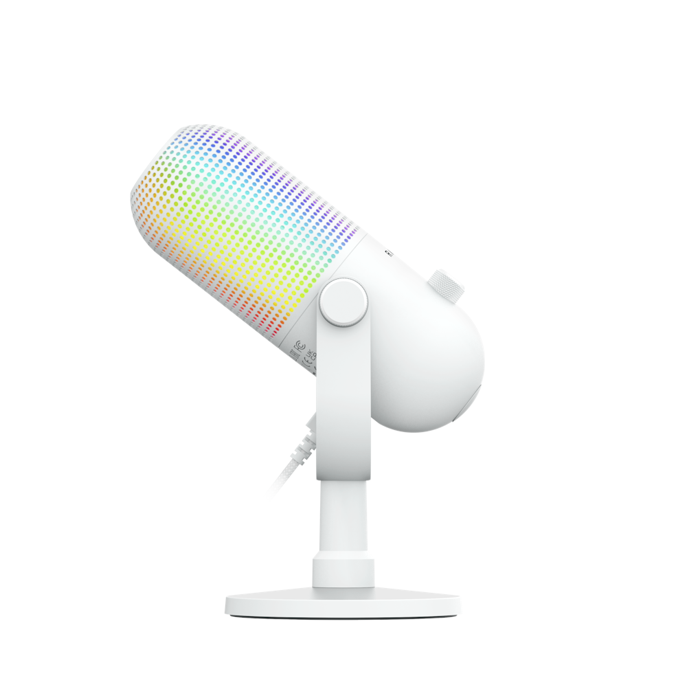 A large main feature product image of Razer Seiren V3 Chroma - RGB USB Microphone with Tap-to-Mute (White)
