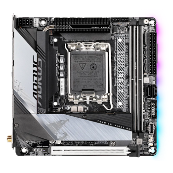 Product image of Gigabyte Z790I Aorus Ultra LGA1700 mITX Desktop Motherboard - Click for product page of Gigabyte Z790I Aorus Ultra LGA1700 mITX Desktop Motherboard