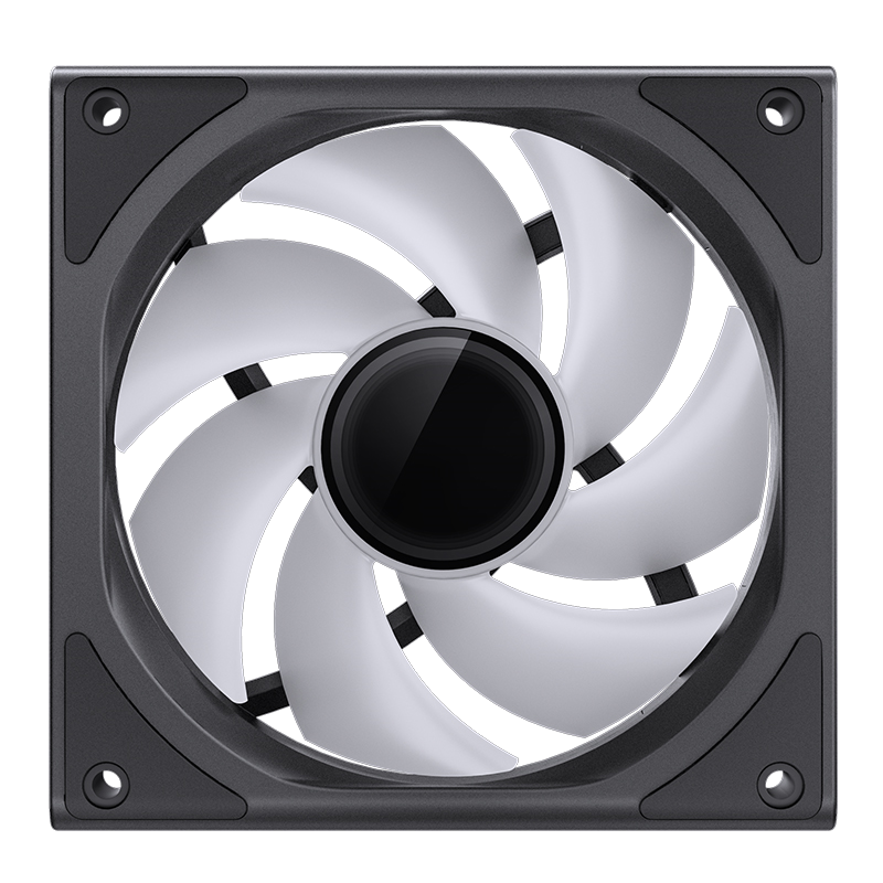 A large main feature product image of Jonsbo ZK-120 ARGB 120mm PWM Modular Fan 3-Pack (Black)