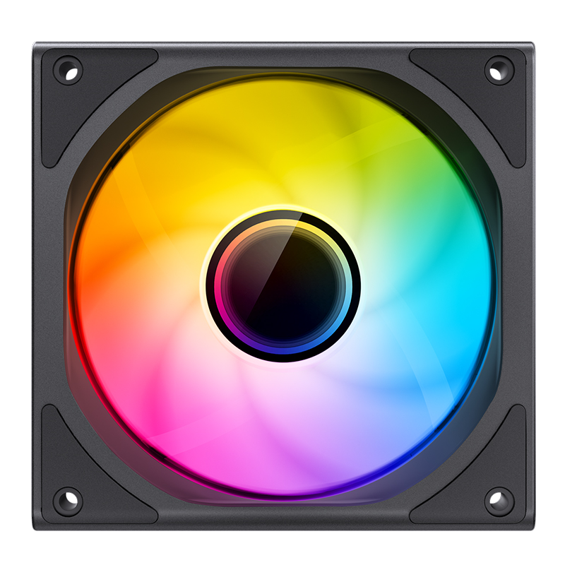 A large main feature product image of Jonsbo ZK-120 ARGB 120mm PWM Modular Fan 3-Pack (Black)