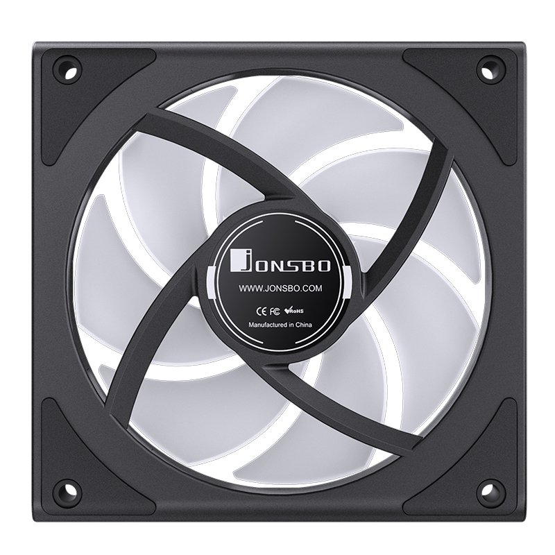 A large main feature product image of Jonsbo ZK-120 ARGB 120mm PWM Modular Fan 3-Pack (Black)