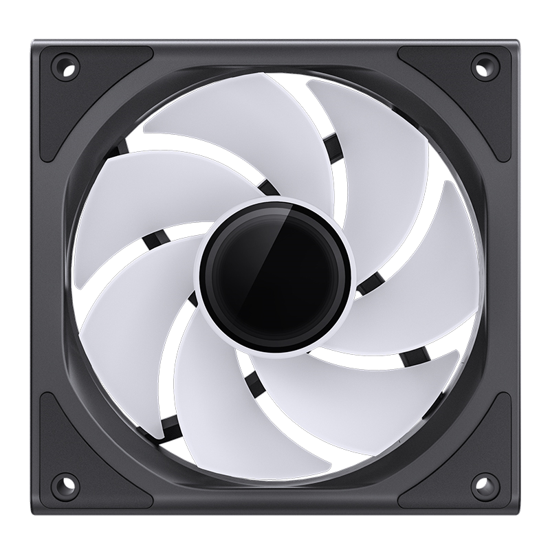 A large main feature product image of Jonsbo ZK-120 ARGB 120mm PWM Reverse Blade Modular Fan 3-Pack (Black)
