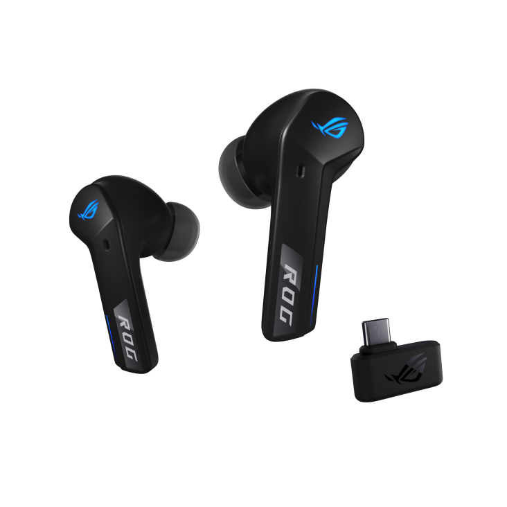A large main feature product image of ASUS ROG Cetra True Wireless SpeedNova Earphones - Black