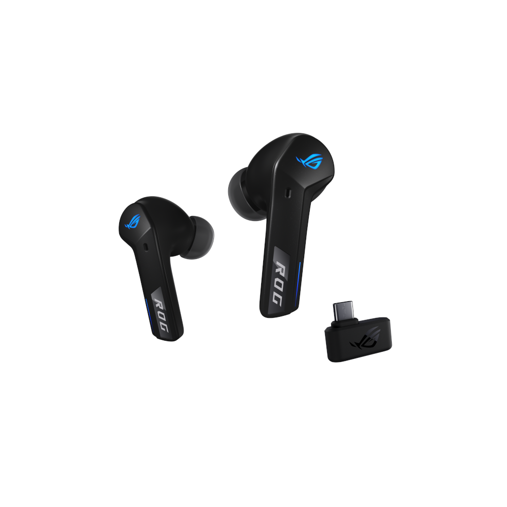 A large main feature product image of ASUS ROG Cetra True Wireless SpeedNova Earphones - Black
