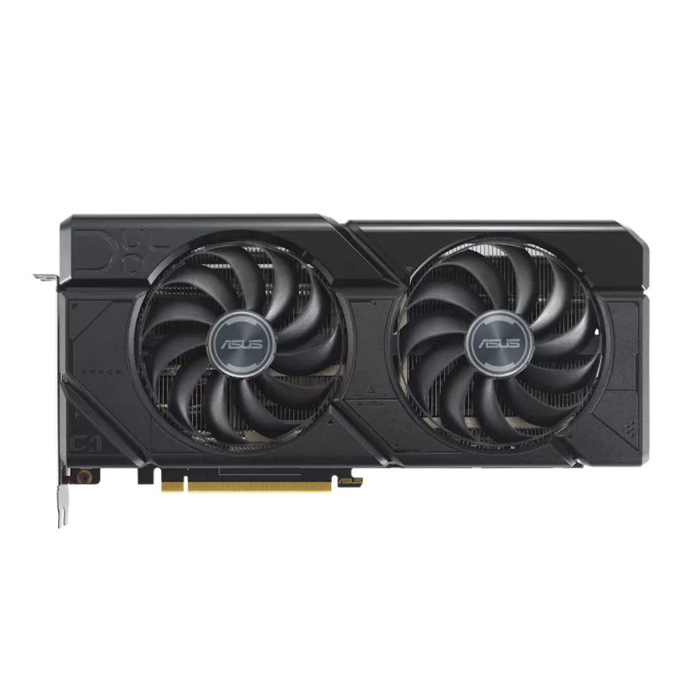 A large main feature product image of ASUS Radeon RX 7700 XT Dual OC 12GB GDDR6