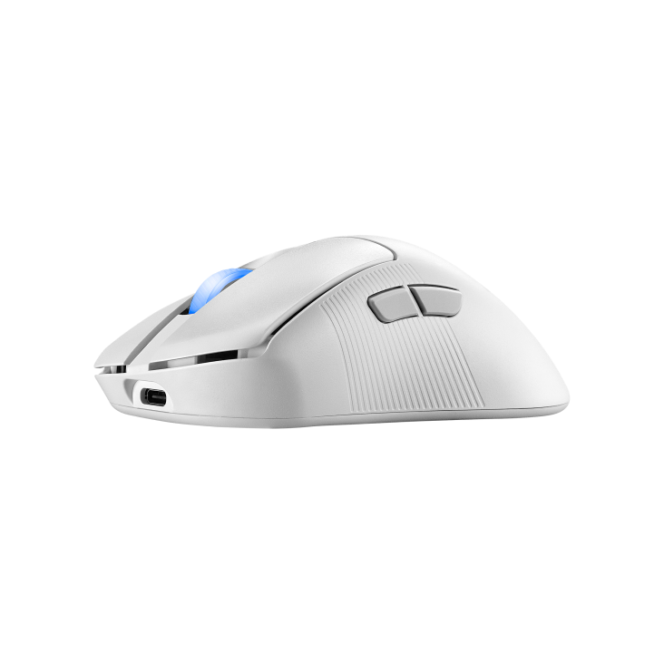 A large main feature product image of ASUS ROG Keris II Wireless Ace - Moonlight White