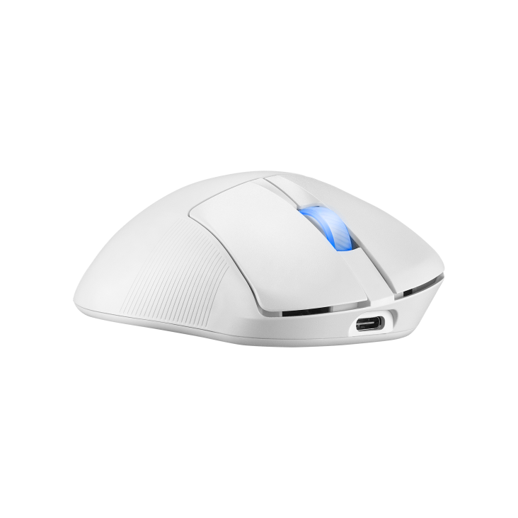 A large main feature product image of ASUS ROG Keris II Wireless Ace - Moonlight White