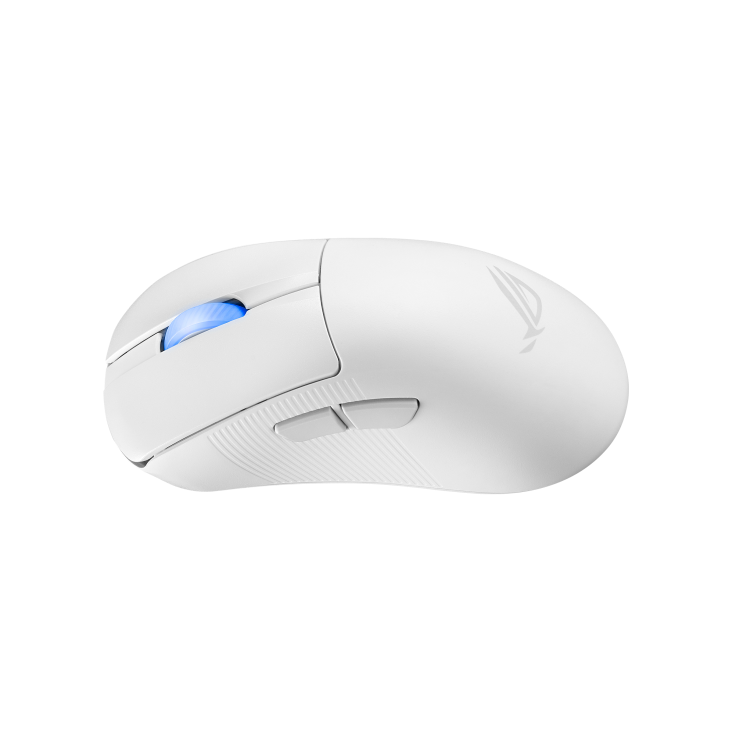 A large main feature product image of ASUS ROG Keris II Wireless Ace - Moonlight White