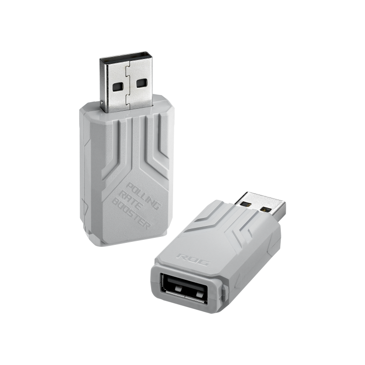 A large main feature product image of ASUS ROG Keris II Wireless Ace - Moonlight White