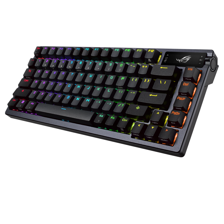 A large main feature product image of ASUS ROG Azoth 75% Wireless Custom Mechanical Gaming Keyboard - ROG NX Storm  Switch (Black)