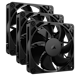 A product image of Corsair RS120 120mm PWM Fan Triple Pack - Black