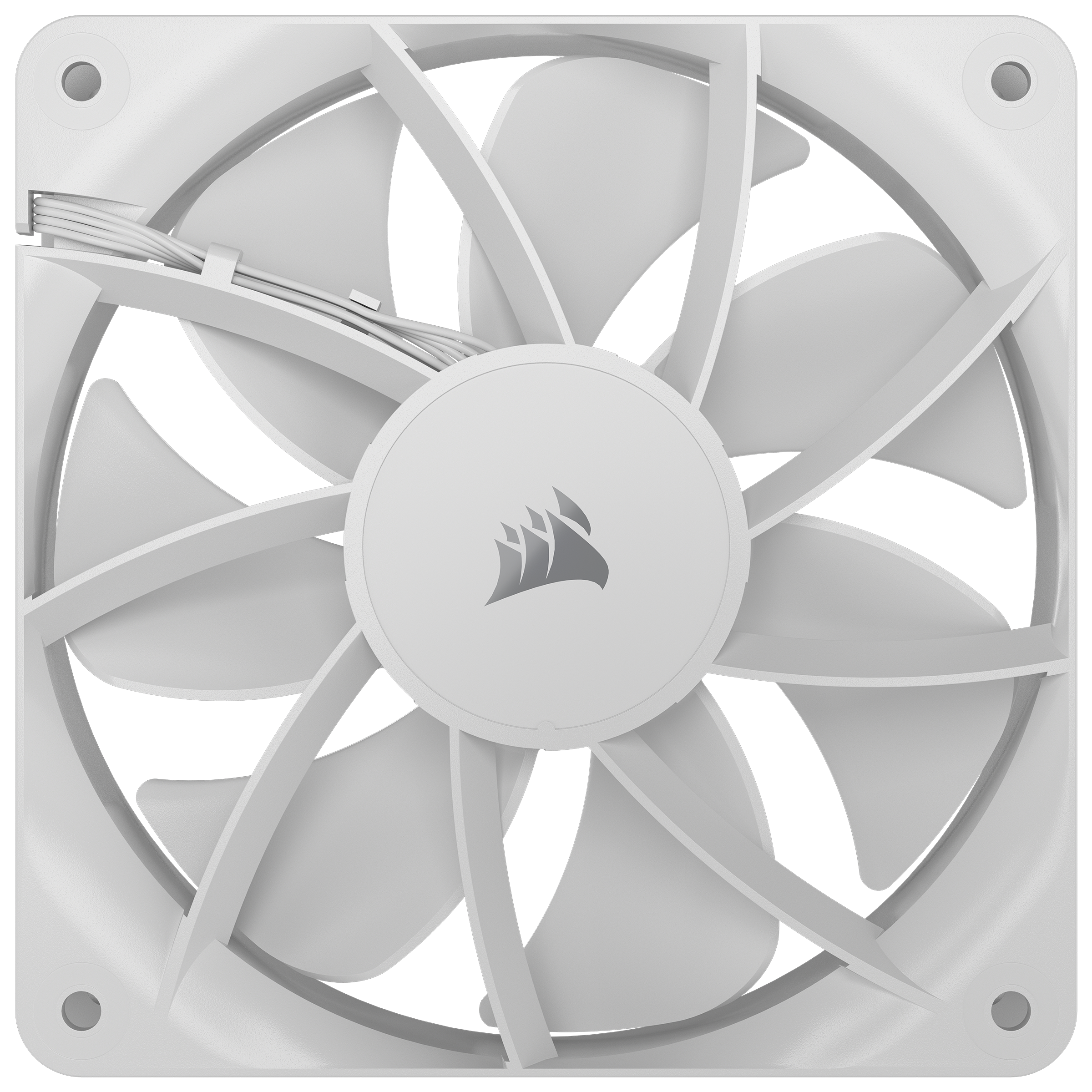 A large main feature product image of Corsair RS120 - 120mm PWM Fan 3-Pack (White)