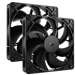 A product image of Corsair RS140 140mm PWM Fan Dual Pack - Black