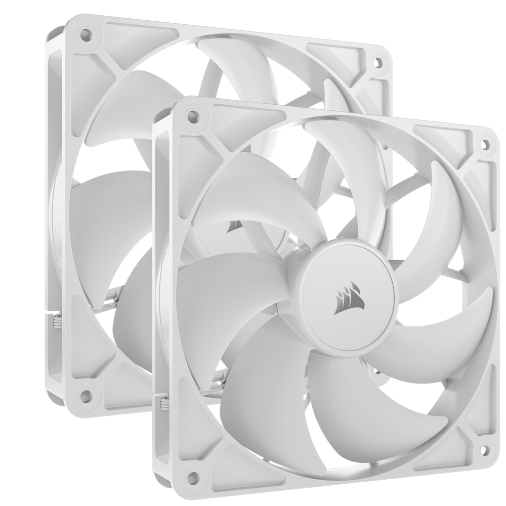A large main feature product image of Corsair RS140 - 140mm PWM Fan 2-Pack (White)
