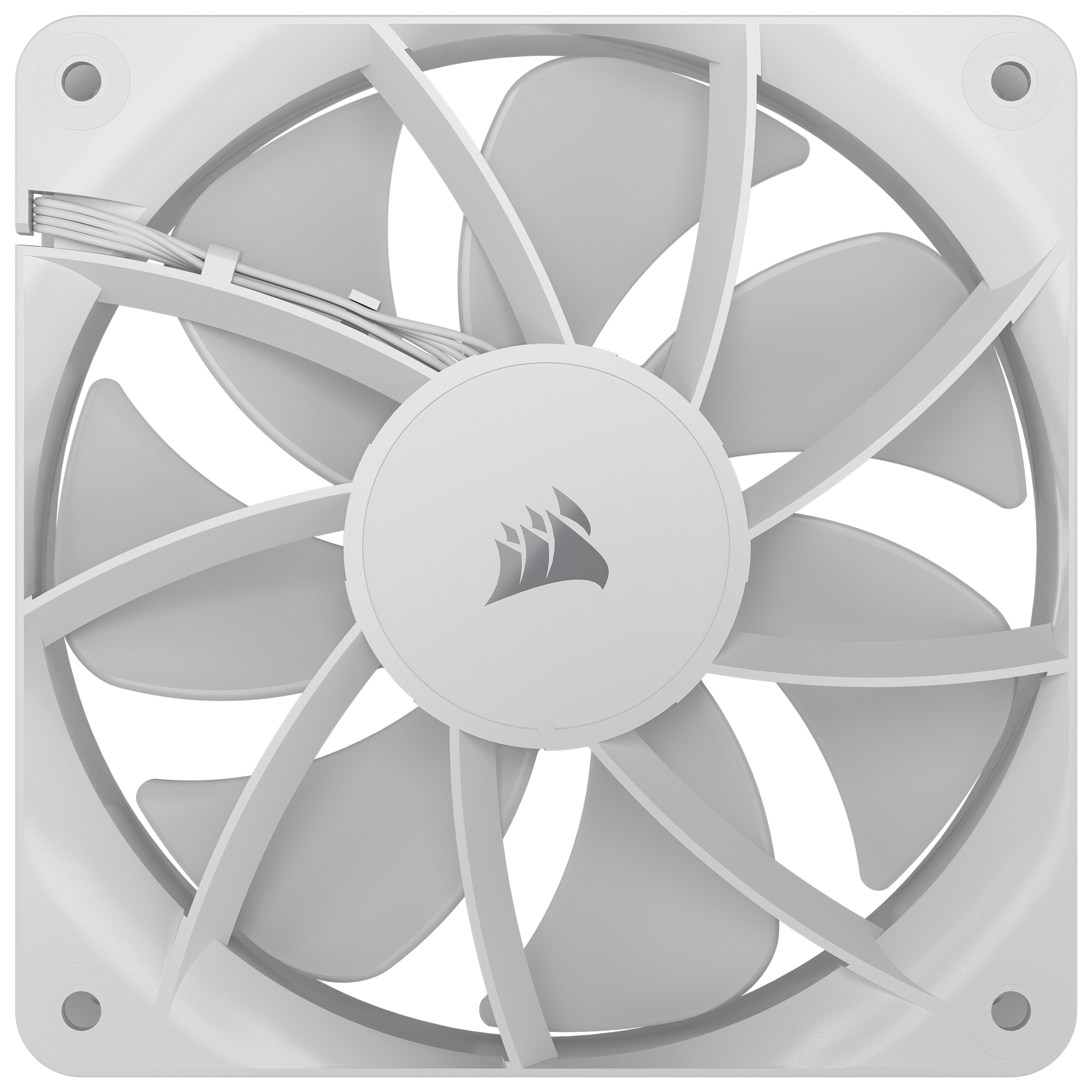 A large main feature product image of Corsair RS120 ARGB - 120mm PWM Fan 3-Pack (White)