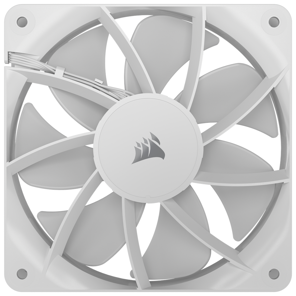 A large main feature product image of Corsair RS120 ARGB - 120mm PWM Fan 3-Pack (White)