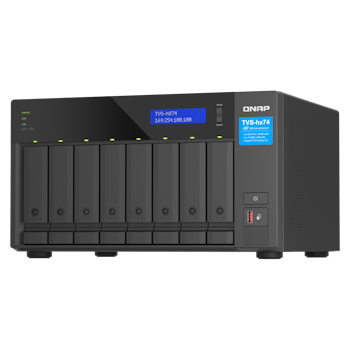 Product image of QNAP TVS-h874 8-Bay NAS (Intel i7 12-Core/20-Thread, 32GB RAM, 2.5GbE) - Click for product page of QNAP TVS-h874 8-Bay NAS (Intel i7 12-Core/20-Thread, 32GB RAM, 2.5GbE)