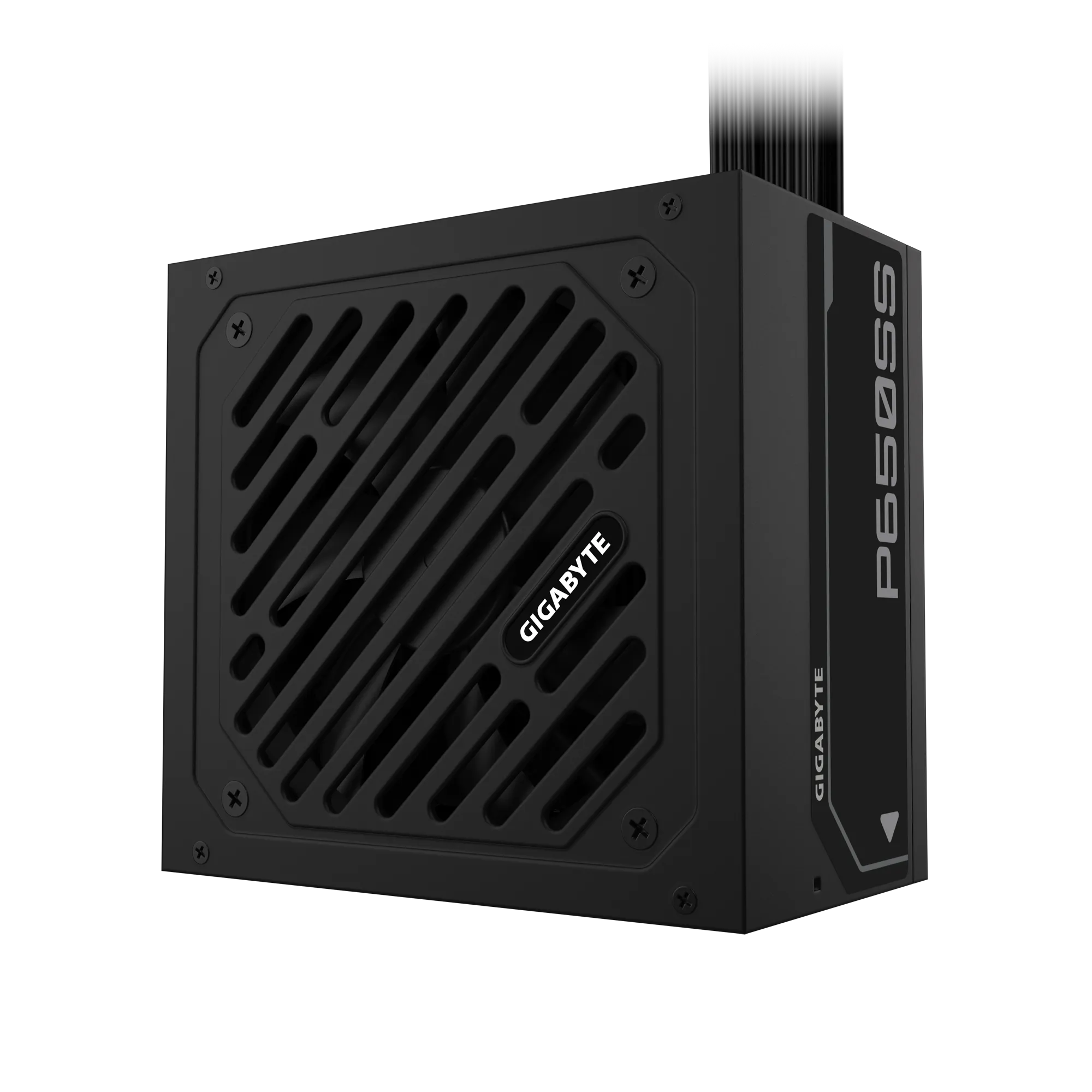 A large main feature product image of Gigabyte P650SS - 650W Silver ATX PSU