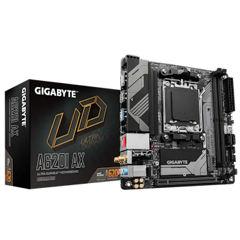 Product image of Gigabyte A620I AX AM5 DDR5 mITX Desktop Motherboard - Click for product page of Gigabyte A620I AX AM5 DDR5 mITX Desktop Motherboard