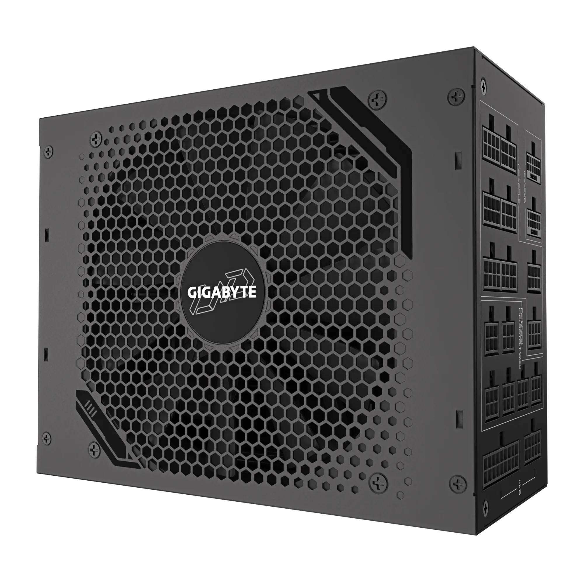 A large main feature product image of Gigabyte UD1600PM PG5 AI Top 1600W Platinum ATX Modular 15A PSU 