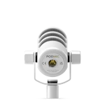A small tile product image of RODE PodMic - Cardioid Dynamic Broadcast XLR Microphone (White)