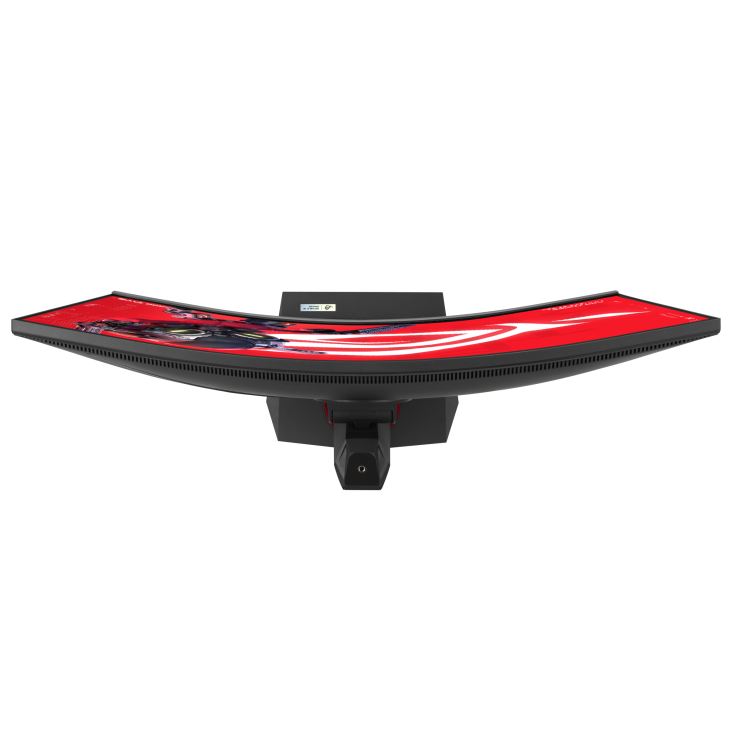 A large main feature product image of ASUS ROG Strix XG32WCS - 32" Curved 1440p 180Hz Fast VA Gaming Monitor