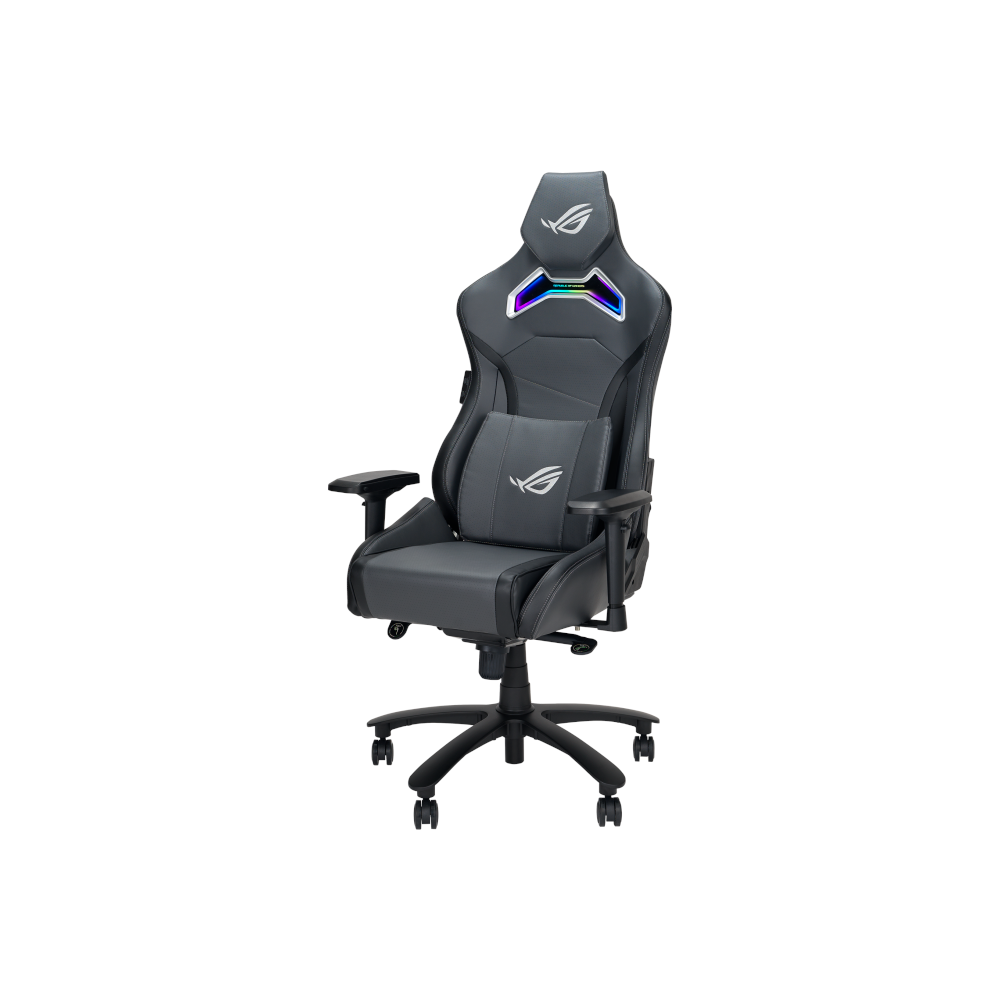 A large main feature product image of ASUS ROG Chariot X RGB Gaming Chair - Grey