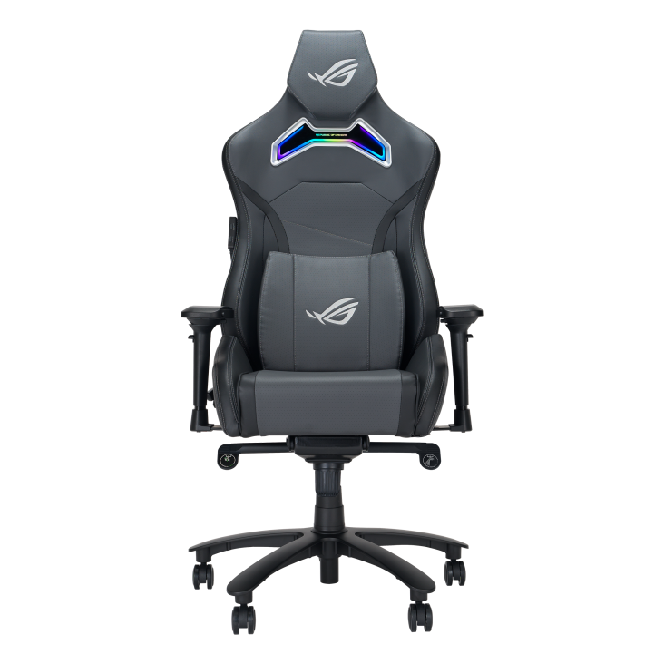 A large main feature product image of ASUS ROG Chariot X RGB Gaming Chair - Grey