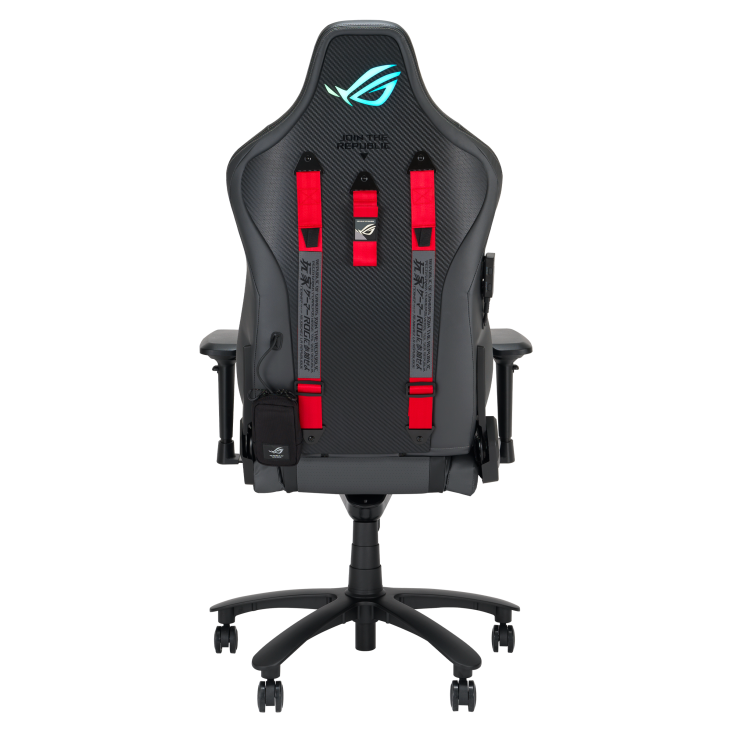 A large main feature product image of ASUS ROG Chariot X RGB Gaming Chair - Grey
