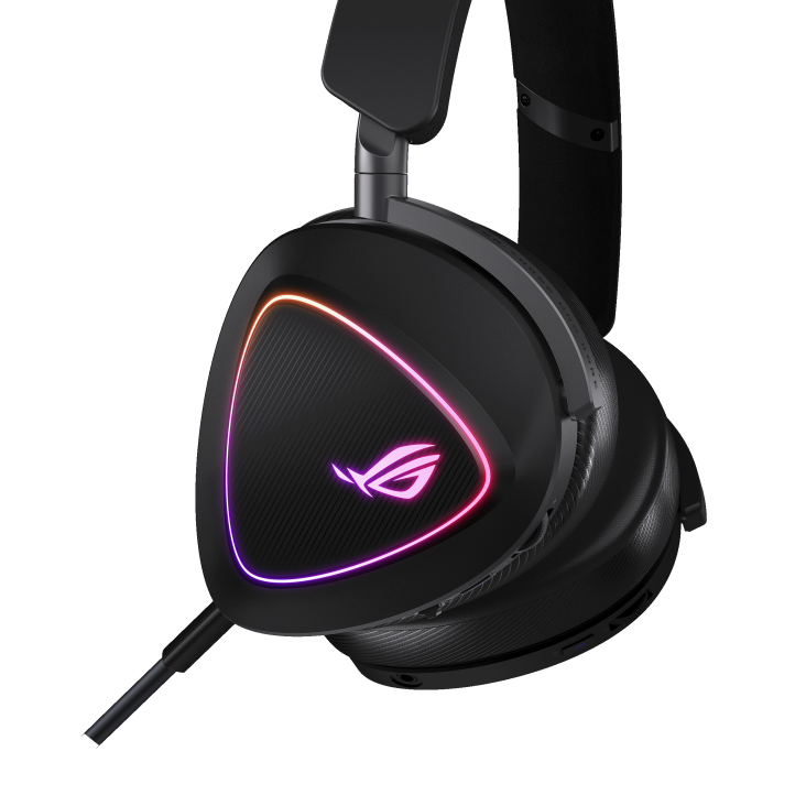 A large main feature product image of ASUS ROG DELTA II Tri-Mode Wireless Gaming Headset