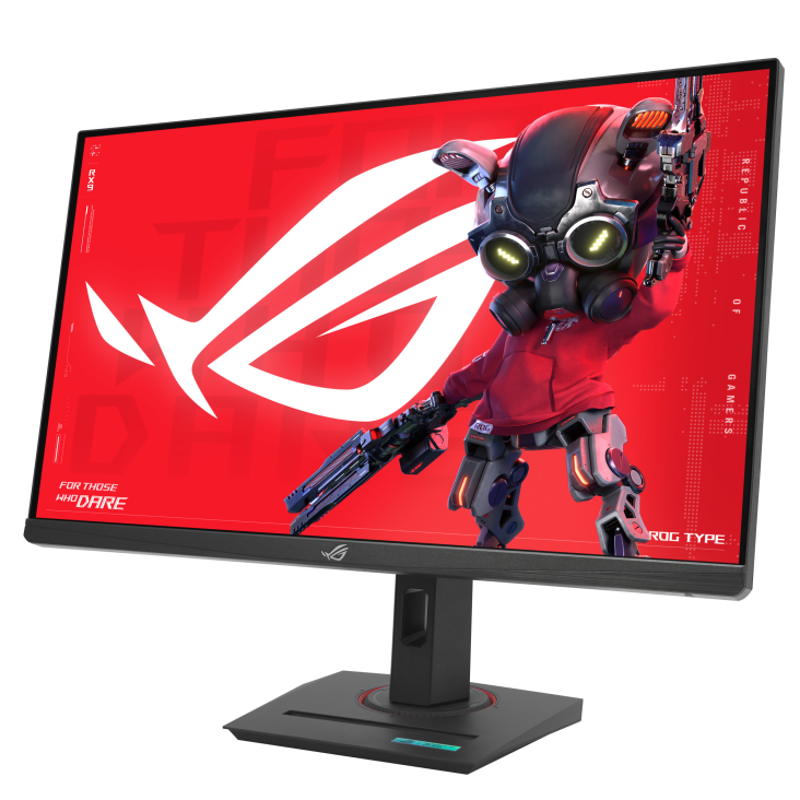 A large main feature product image of ASUS ROG Strix XG27UCG - 27" 4K 2160p 160Hz / 1080p 320Hz Dual-Mode Fast IPS Gaming Monitor 