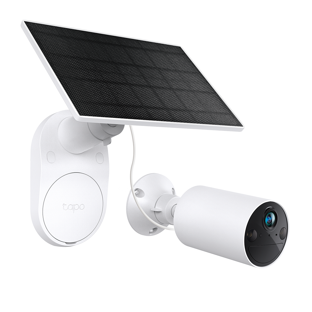 A large main feature product image of TP-Link Tapo TC82 KIT - Solar-Powered Security Camera Kit