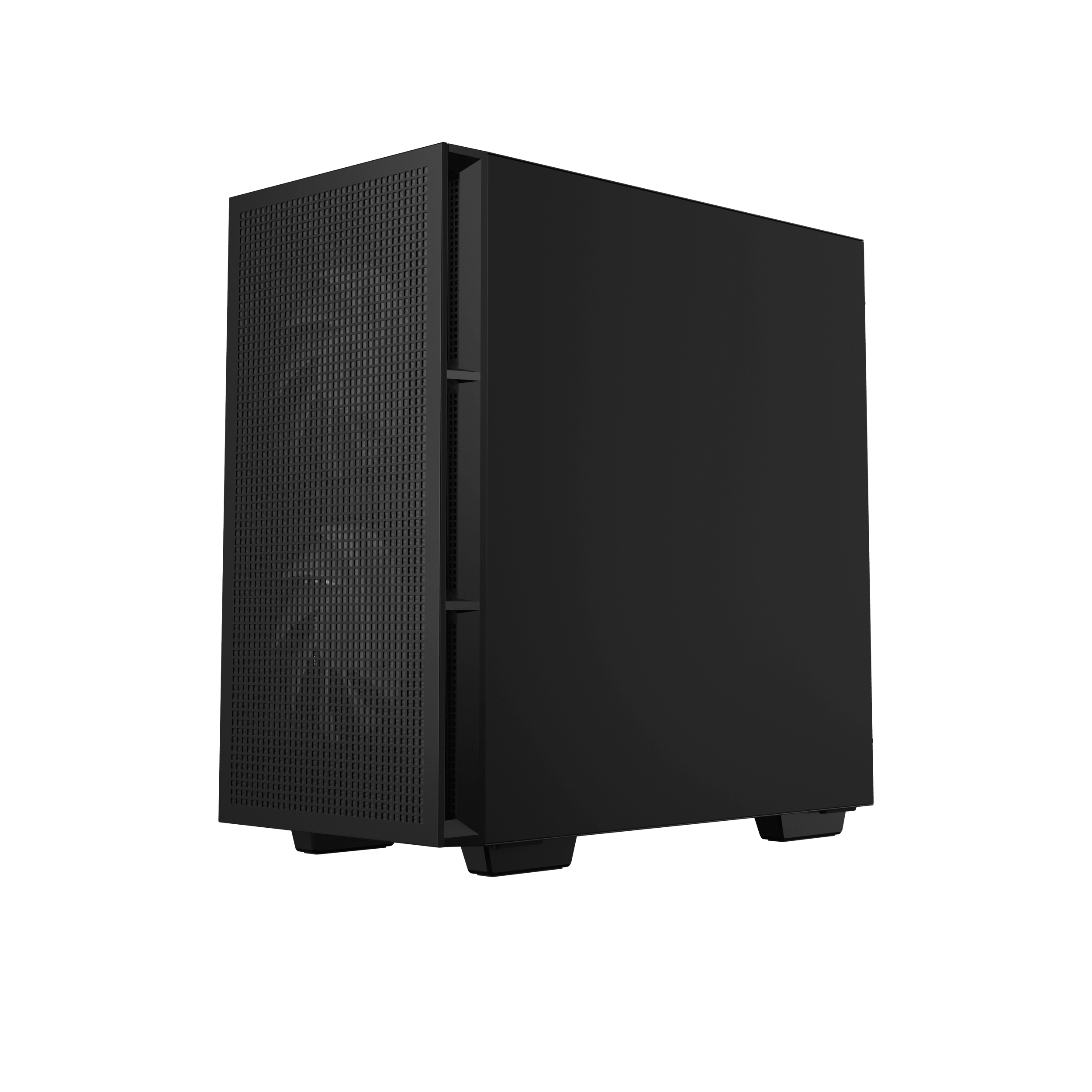 A large main feature product image of DeepCool CH360 Tempered Glass Micro Tower Case (Black)