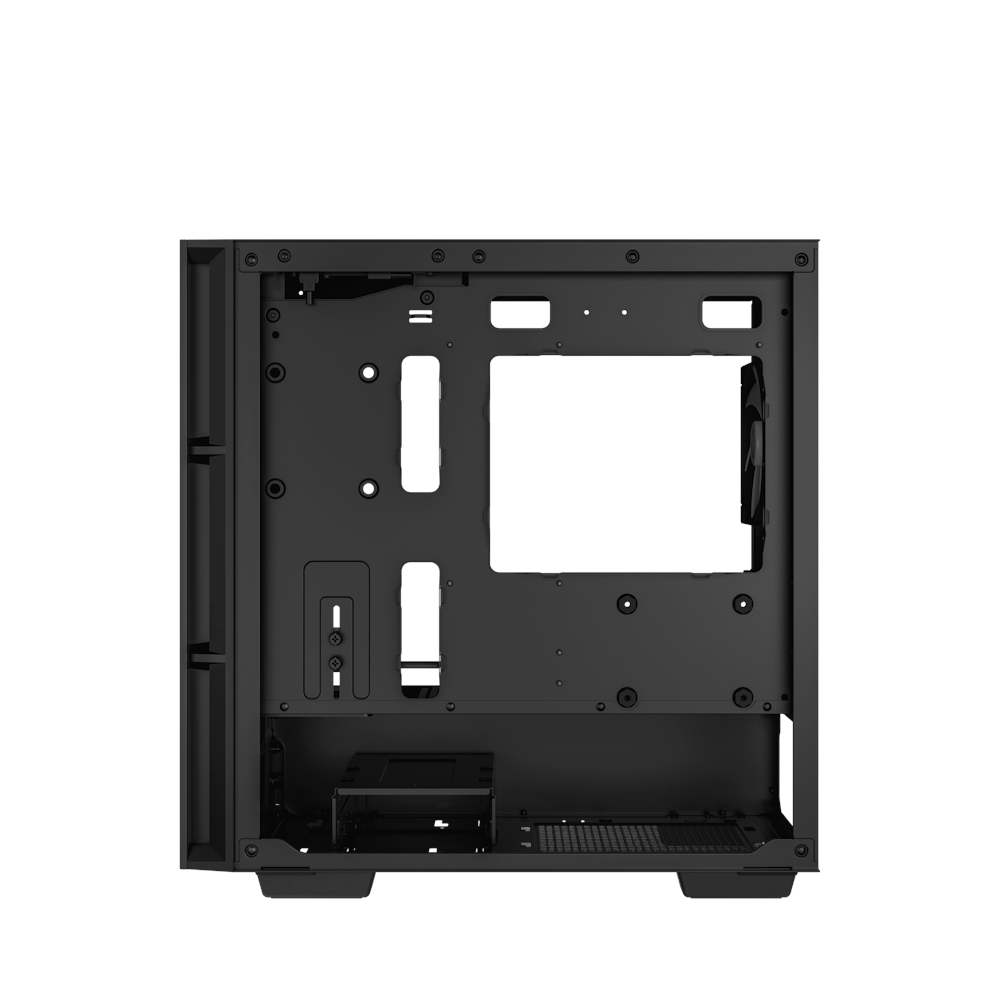 A large main feature product image of DeepCool CH360 Tempered Glass Micro Tower Case (Black)