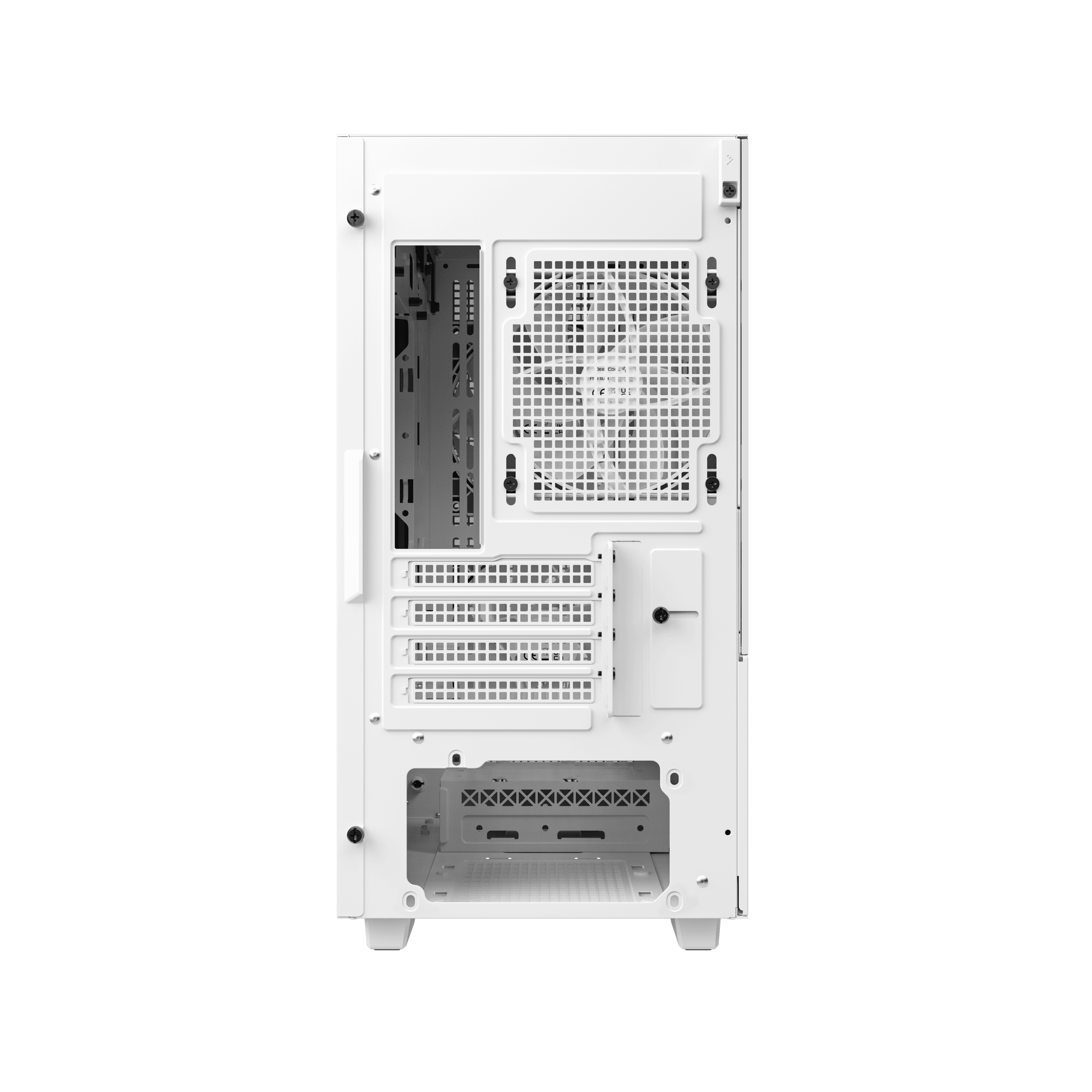 A large main feature product image of DeepCool CH360 Tempered Glass Micro Tower Case (White)