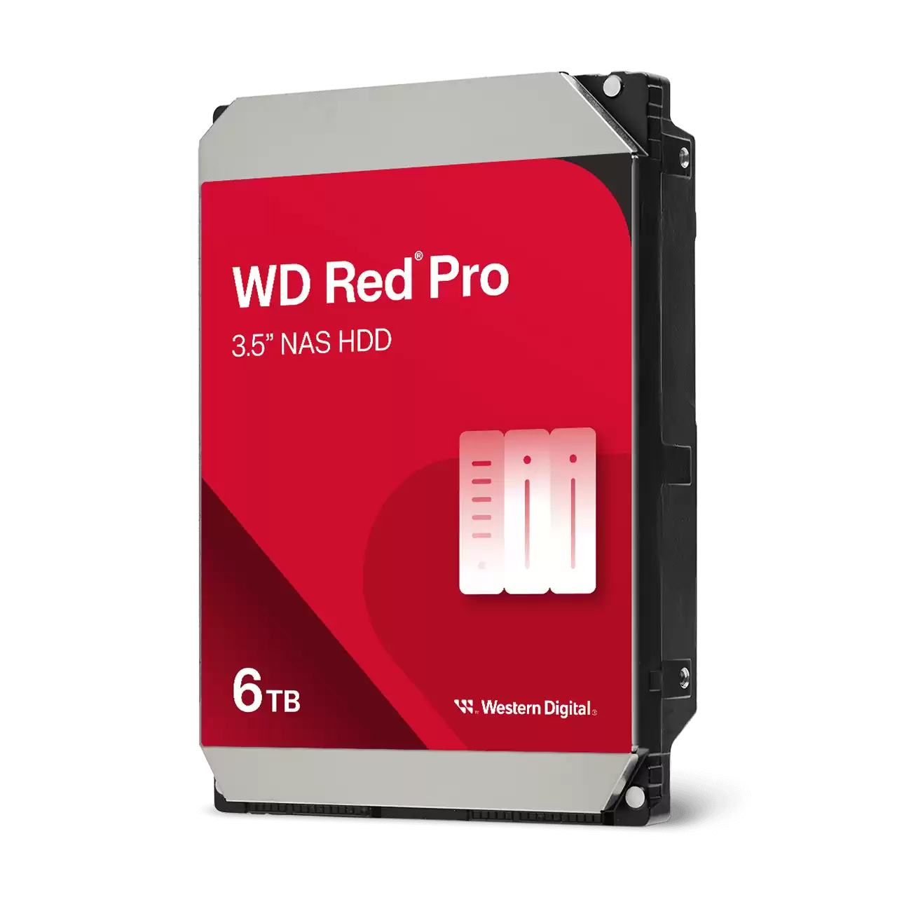 A large main feature product image of WD Red Pro 3.5" NAS HDD - 6TB 256MB