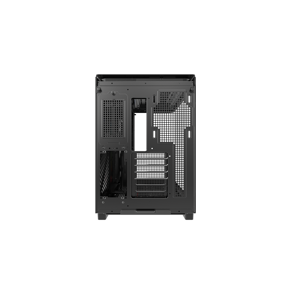 A large main feature product image of Montech KING 95 Dual-Chamber Tempered Glass Mid Tower Case (Black)
