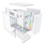 A small tile product image of Montech KING 95 PRO Dual-Chamber Tempered Glass Mid Tower Case (White)
