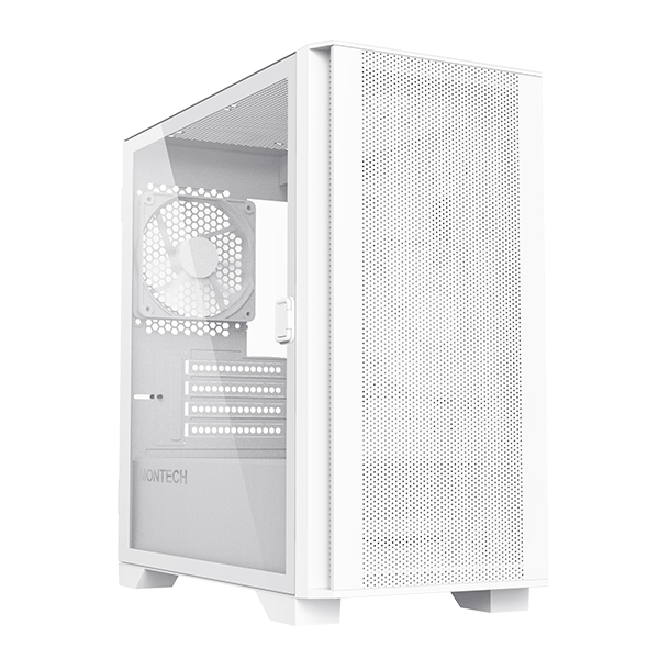 A large main feature product image of Montech AIR 100 LITE Micro Tower Case (White)