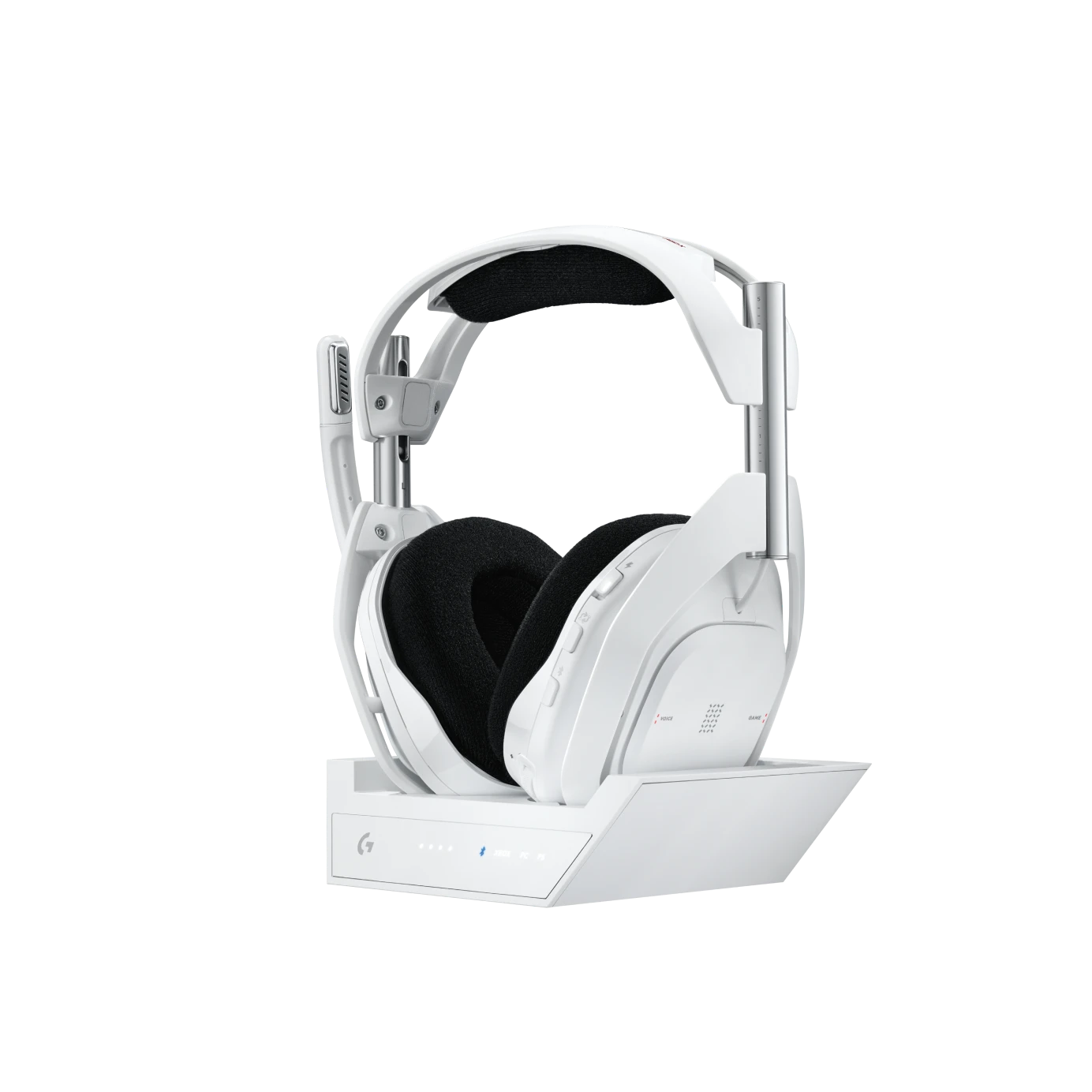 A large main feature product image of Logitech G ASTRO A50 X Wireless Headset & Base Station for PC/PS5/Xbox (White)