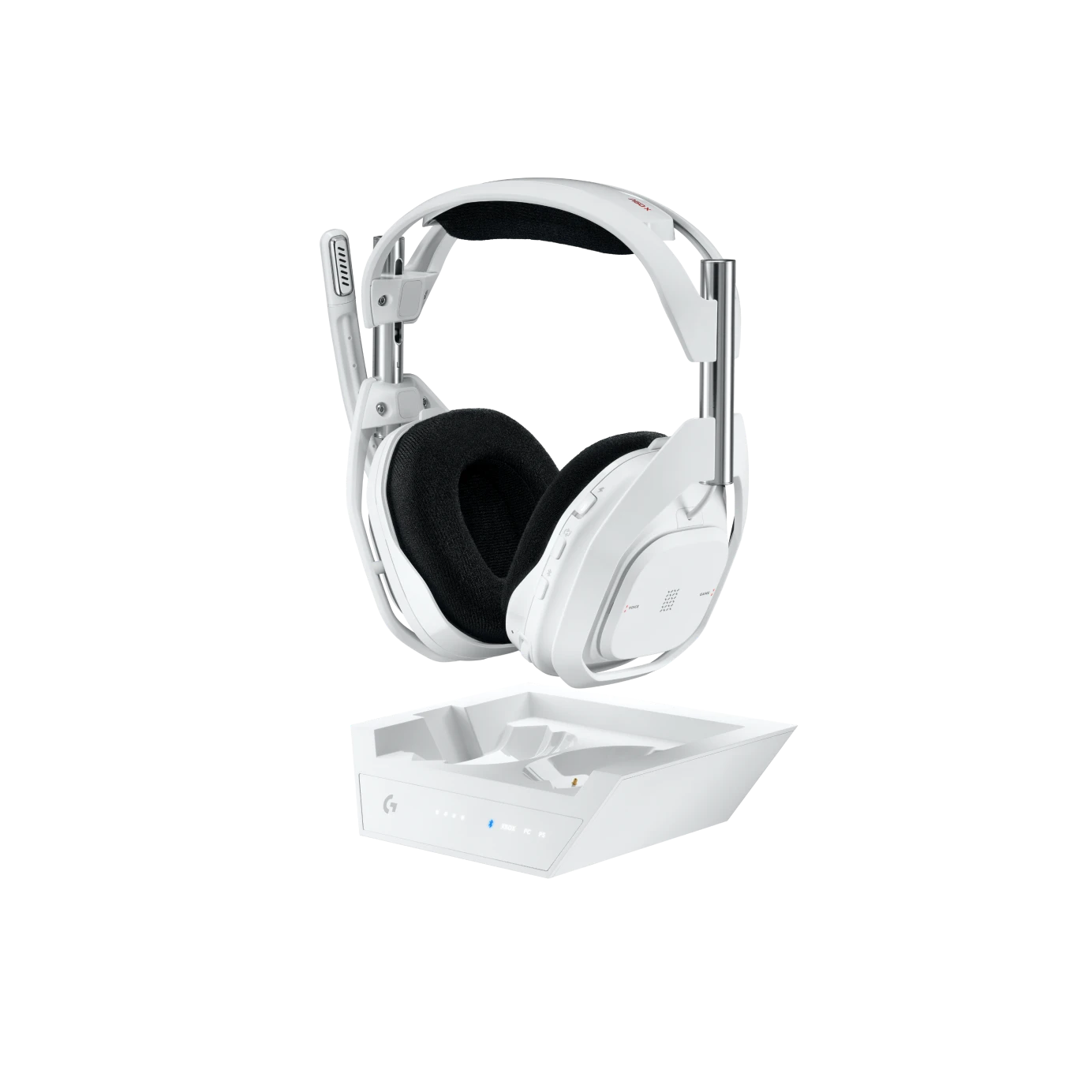 A large main feature product image of Logitech G ASTRO A50 X Wireless Headset & Base Station for PC/PS5/Xbox (White)
