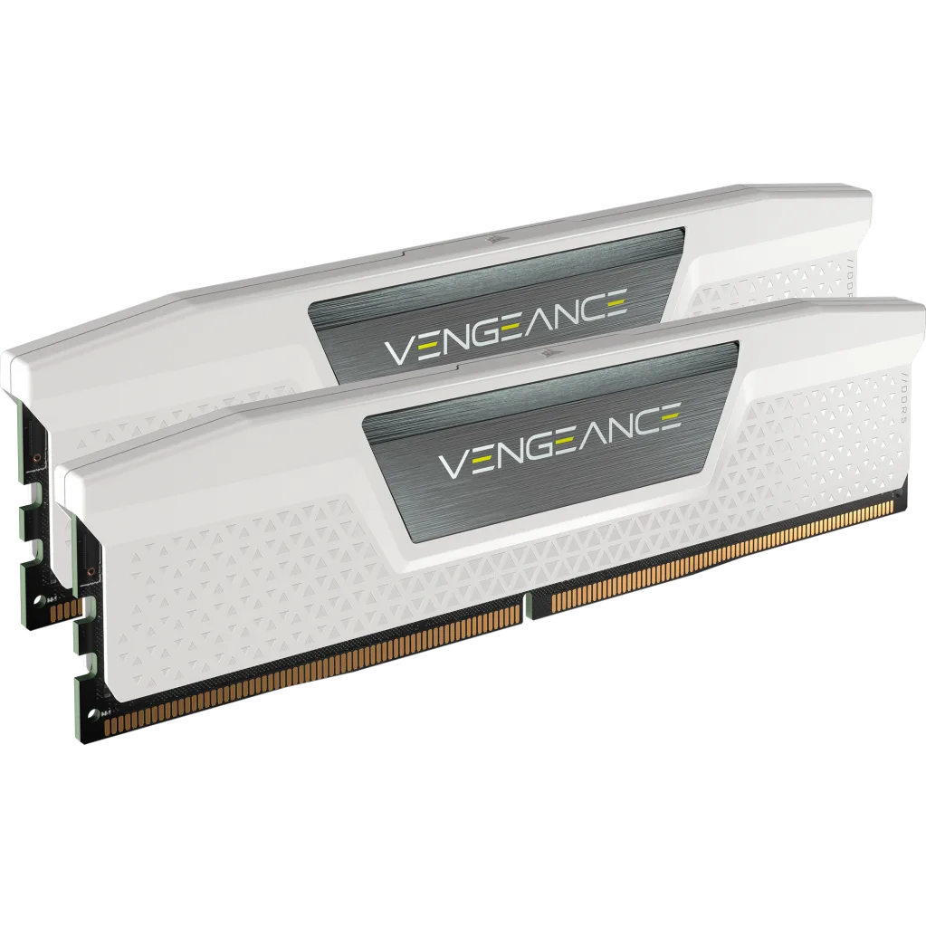 A large main feature product image of Corsair Vengeance 32GB Kit (2x16GB) XMP DDR5-6000 C36 (White)