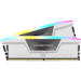 A product image of Corsair Vengeance RGB 32GB Kit (2x16GB) DDR5 Intel XMP C32 6400MHz - White