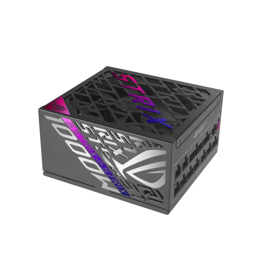 A large main feature product image of ASUS ROG Strix 1000W Platinum PCIe 5.0 ATX Modular PSU