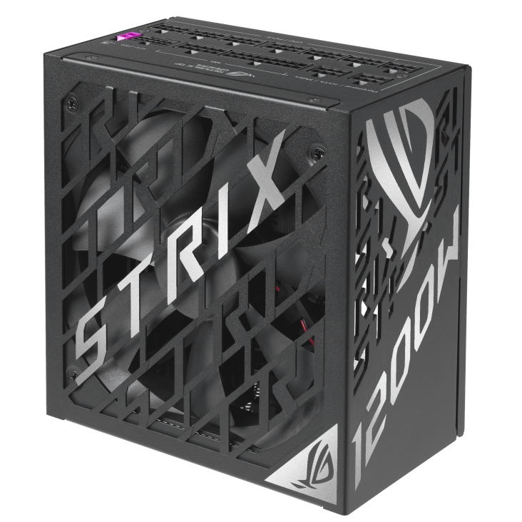 A large main feature product image of ASUS ROG Strix 1200W Platinum PCIe 5.0 ATX Modular PSU