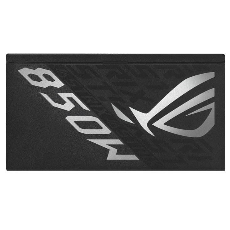 A large main feature product image of ASUS ROG Strix 850W Platinum PCIe 5.0 ATX Modular PSU