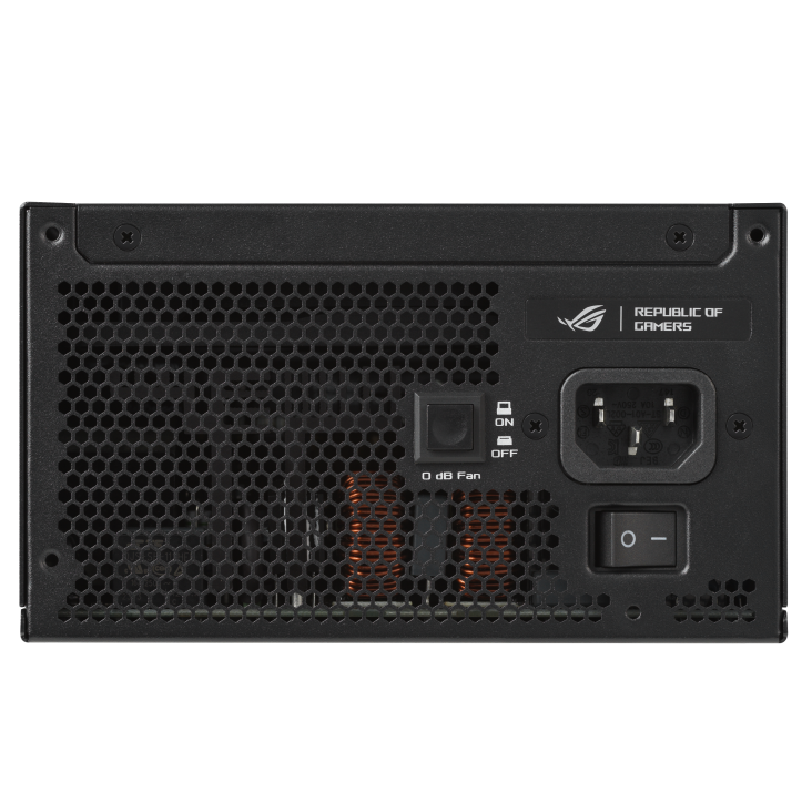 A large main feature product image of ASUS ROG Strix 850W Platinum PCIe 5.0 ATX Modular PSU