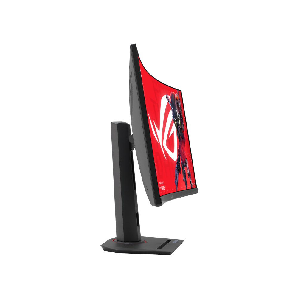A large main feature product image of ASUS ROG Strix XG32WCMS - 32" Curved 1440p 280Hz Fast VA Gaming Monitor